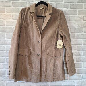 Altar'd State Corduroy Blazer Jacket Large Womens NEW Preppy Academia Basic